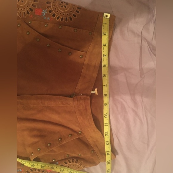 Free People Suede/Crochet Beautiful Daze Flare pants. Size 10 NO FLAWS RARE - Picture 12 of 13